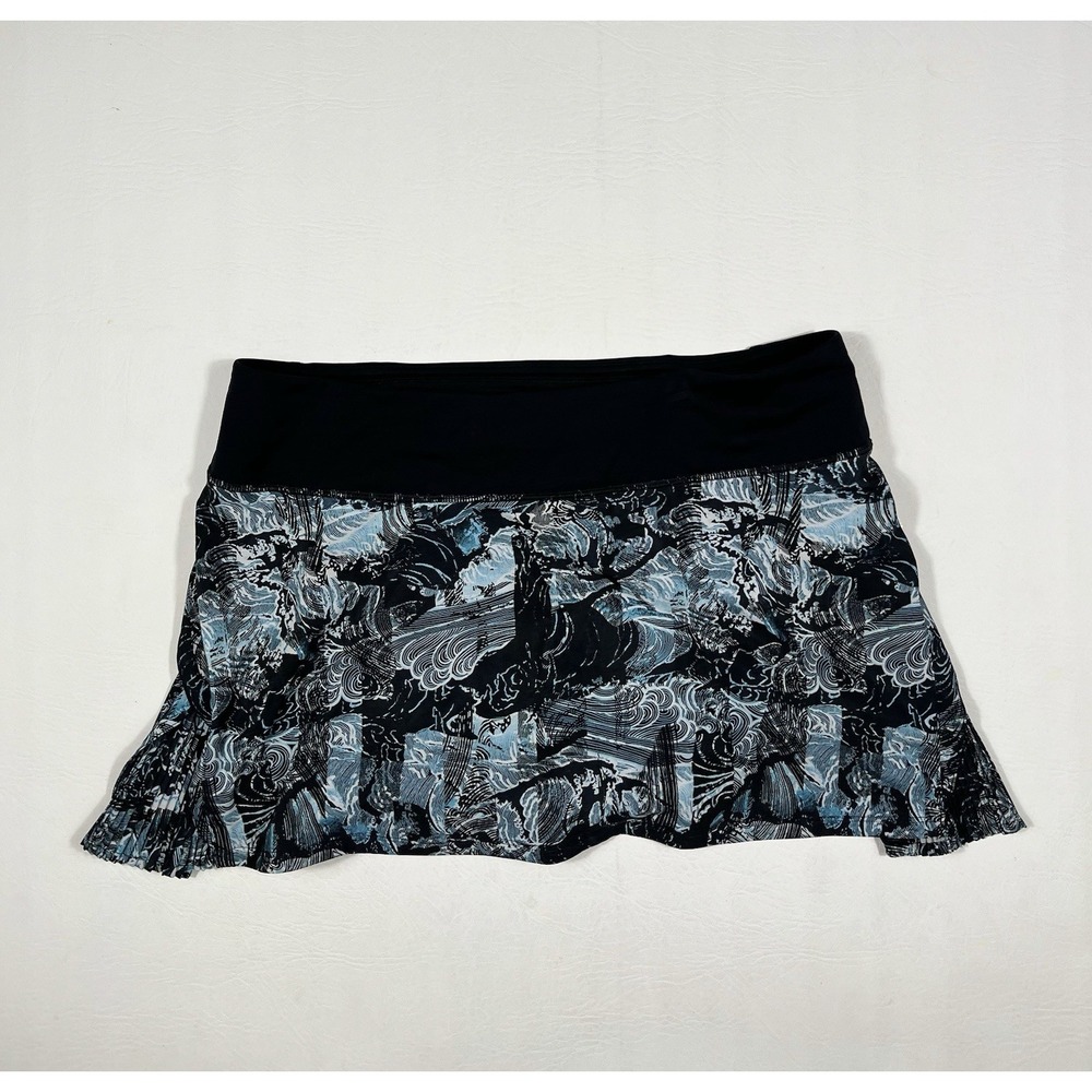 Lululemon Play Off The Pleats Tennis Skirt Womens 10 Starlight Blue Eternal Wave